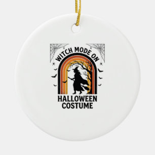 Halloween-Hexen-Shirt Lustiges Kostüm Vintage-Grav Keramik Ornament