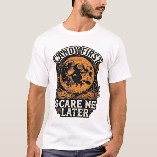 Halloween-Hexen-Shirt-Süßigkeiten Gruseliges Vinta T-Shirt