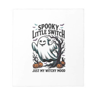 Halloween-Hexen-Shirt Vintage-Geist Humor Design_1 Notizblock