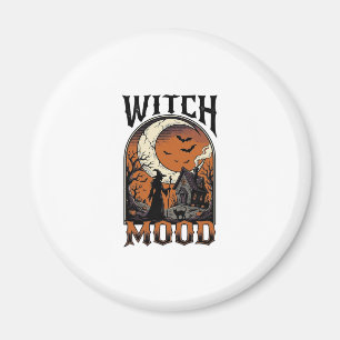 Halloween-Hexen-Shirt Vintage-Geister-Mond-Design_ Magnet