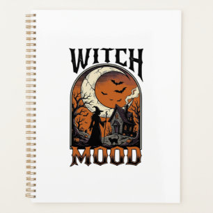 Halloween-Hexen-Shirt Vintage Geister-Mond-Design_ Planer