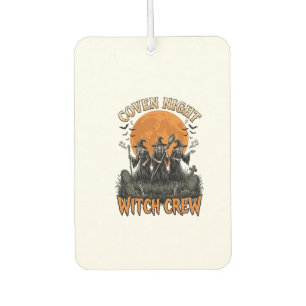 Halloween-Hexen-Shirt Vintage Graviert Coven Nacht Autolufterfrischer