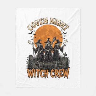 Halloween-Hexen-Shirt Vintage Graviert Coven Nacht Fleecedecke