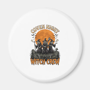 Halloween-Hexen-Shirt Vintage Graviert Coven Nacht Magnet