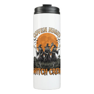 Halloween-Hexen-Shirt Vintage Graviert Coven Nacht Thermosbecher