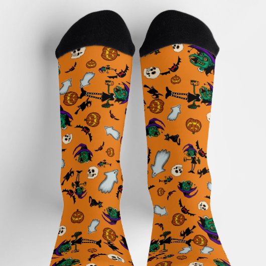 Halloween Hexen Socken (Oben)