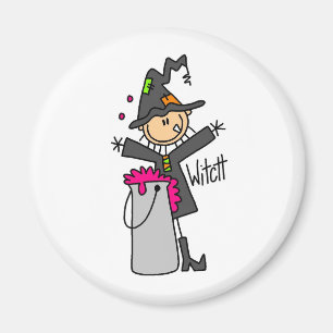 Halloween-Hexen-Strichmännchen-Magnet Magnet