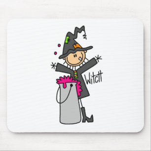 Halloween-Hexen-Strichmännchen-Mauspad Mousepad