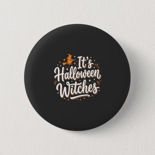 Halloween-Hexen Süße Hexe Zitat Design_1 Button (Vorderseite)