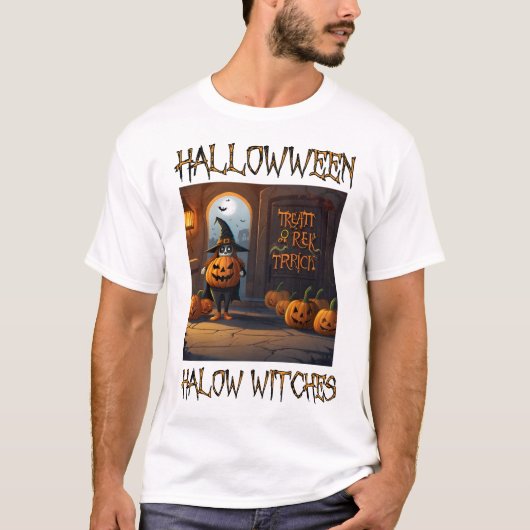 Halloween-Hexen T-Shirt (Vorderseite)