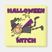 Halloween Hexen T - Shirt und Geschenke Magnet (Vorne)