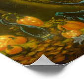 Halloween Hexen tanzen im Mondschein Poster (Ecke)