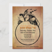 Halloween Hexen Tee Party Vintag Look Einladung (Vorderseite)