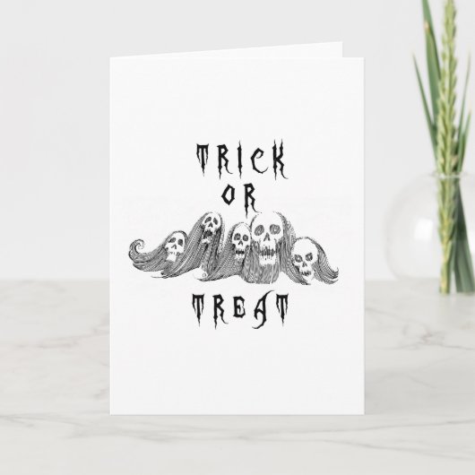 Halloween Hexen Trick oder Treat Karte (Vorderseite)