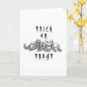 Halloween Hexen Trick oder Treat Karte (Gelbe Blume)