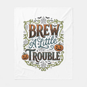 Halloween-Hexen-Typografie Braut Ein Wenig Ärger_1 Fleecedecke
