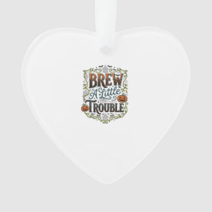 Halloween-Hexen-Typografie Braut Ein Wenig Ärger_1 Ornament