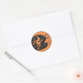 Halloween Hexen und Mond Runder Stickers (Umschlag)