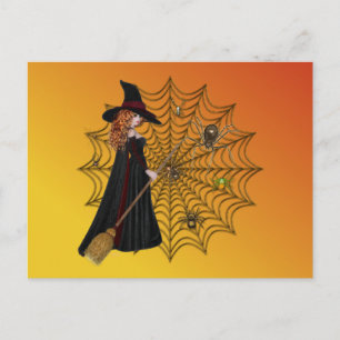 Halloween Hexen Wed Postkarte