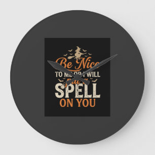 Halloween Hexen-Zauber-Grafik_1 Große Wanduhr