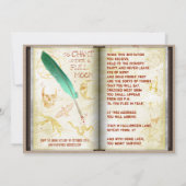 Halloween Hexen Zauberzauber Buch Eyeball Party Einladung (Rückseite)