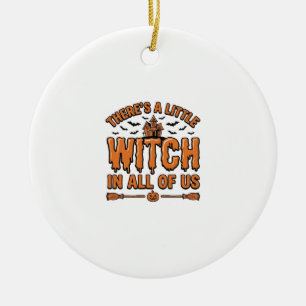 Halloween Hexen Zitat Vintage Vektor Design_1 Keramik Ornament
