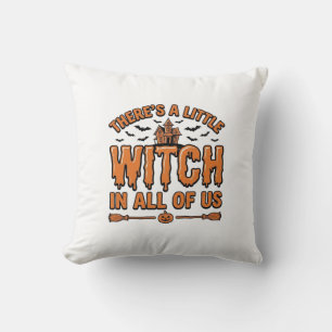 Halloween Hexen Zitat Vintage Vektor Design_1 Kissen