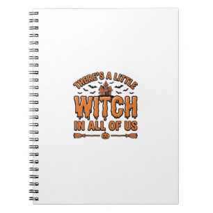 Halloween Hexen Zitat Vintage Vektor Design_1 Notizblock