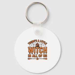 Halloween Hexen Zitat Vintage Vektor Design_1 Schlüsselanhänger