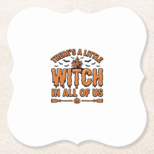 Halloween Hexen Zitat Vintage Vektor Design_1 Untersetzer