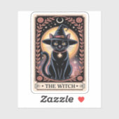 Halloween Hexenaesthetic Cat Lovers Gothic Tarot Aufkleber (Blatt)