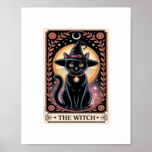 Halloween Hexenaesthetic Cat Lovers Gothic Tarot Poster