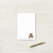 Halloween Hexenassistent Hat | Monogramm-Stationie Post-it Klebezettel (Auf Schreibtisch)