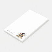 Halloween Hexenassistent Hat | Monogramm-Stationie Post-it Klebezettel (angewinkelt)