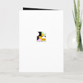 Halloween Hexenbespiele Beängstigend Orange Falten Karte (Rückseite)