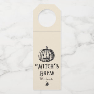 Halloween Hexenbrauen Flasche Vintager Kürbis Flaschenanhänger