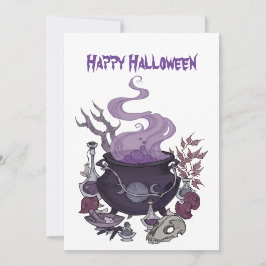 Halloween Hexenbrew Einladung (Vorderseite)