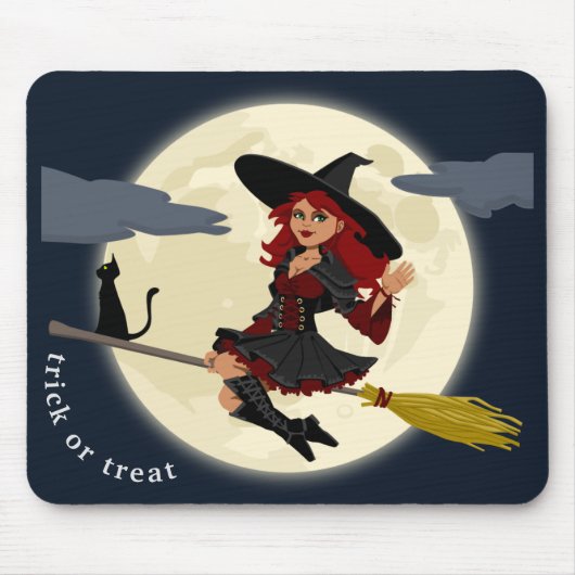 Halloween Hexendesign anpassen Mousepad (Vorne)