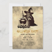 Halloween Hexenessen Einladung (Vorderseite)