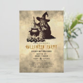 Halloween Hexenessen Einladung (Stehend Vorderseite)