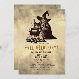 Halloween Hexenessen Einladung