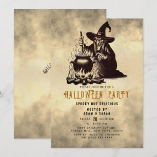 Halloween Hexenessen Einladung