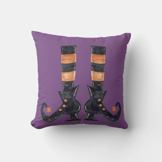 Halloween Hexenfeet Kissen (Vorderseite)