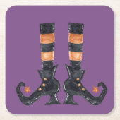 Halloween Hexenfeet Rechteckiger Pappuntersetzer (Vorderseite)