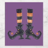 Halloween Hexenfeet Weinetikett (Einzelnes Label)