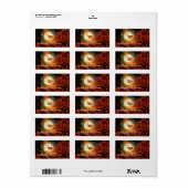 Halloween-Hexenflug Adressaufkleber (Vorne)