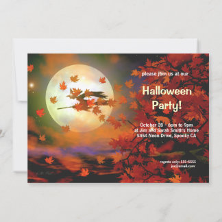Halloween-Hexenflug Einladung