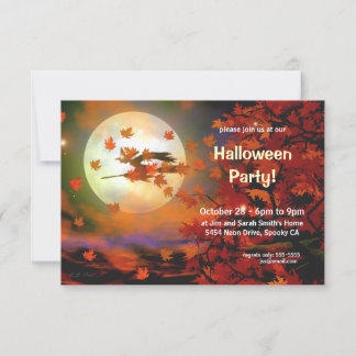 Halloween-Hexenflug Einladung