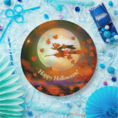 Halloween-Hexenflug Pappteller (Party)