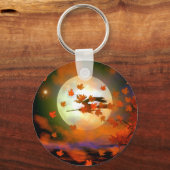 Halloween-Hexenflug Schlüsselanhänger (Vorderseite)